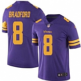 Nike Men & Women & Youth Vikings 8 Sam Bradford Purple Color Rush Limited Jersey,baseball caps,new era cap wholesale,wholesale hats